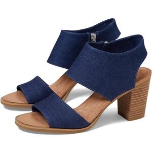 TOMS Women's size 11 Majorca Cutout High Heel Sandals NAVY
